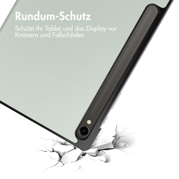 imoshion Trifold Klapphülle für das Samsung Galaxy Tab S9 11.0 Zoll - Hellgrün