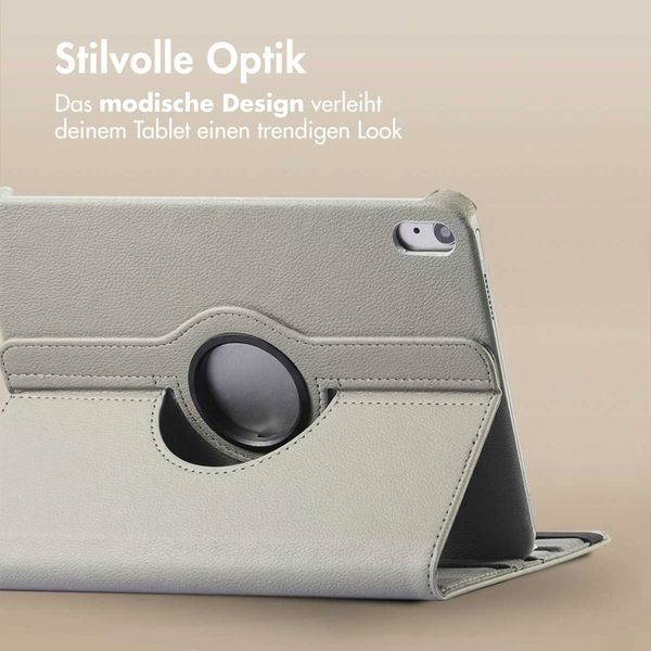 imoshion 360° drehbare Klapphülle Apple iPad 11 (2025) 11 Zoll A16 / iPad 10 (2022) 10.9 Zoll - Grau