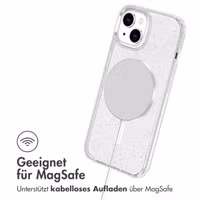 imoshion Sparkle Back Cover mit MagSafe Apple iPhone 14 - Glitzer Transparent