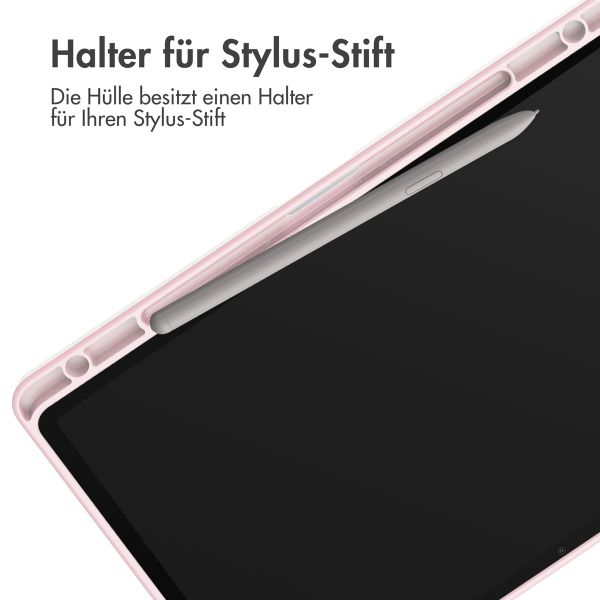 imoshion Trifold Hardcase Klapphülle Samsung Galaxy Tab S9 11.0 Zoll - Rosa