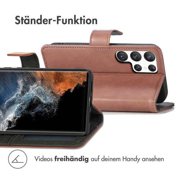 imoshion Luxuriöse Klapphülle für das Samsung Galaxy S23 Ultra - Braun