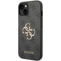 Guess 4G Metal Logo Back Cover für das iPhone 14 - Grau