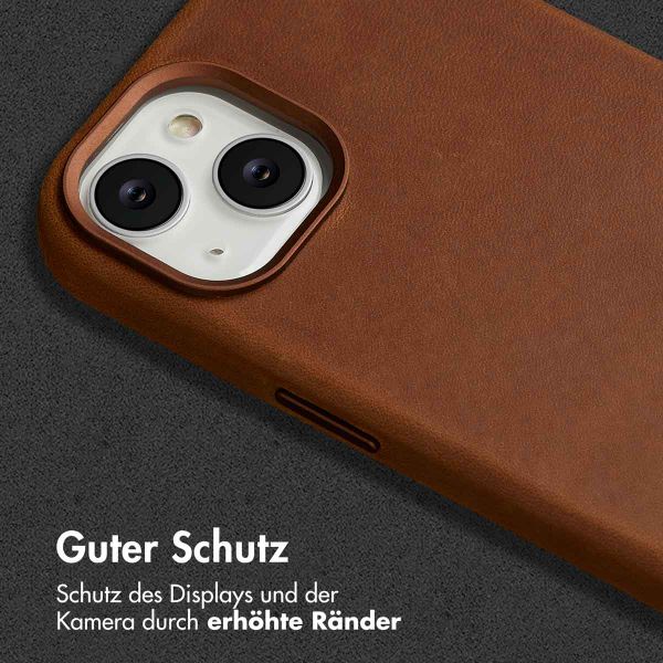 Accezz Vintage Leather Magsafe Backcover Apple iPhone 14 - Tabacco Cognac