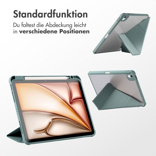 imoshion Origami Klapphülle iPad Air 11 Zoll (2024) M2 - Dunkelgrün