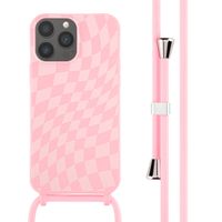 imoshion Silikonhülle design mit Band für das iPhone 13 Pro Max - Retro Pink