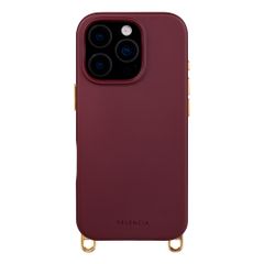 Selencia Rivièra Backcover mit MagSafe mit abnehmbaren Haken Apple iPhone 16 Pro Max - Bold Burgundy