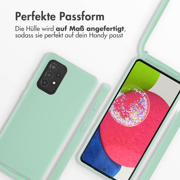 imoshion Silikonhülle mit Band für das Samsung Galaxy A52(s) (5G/4G) - Mintgrün