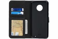 Luxus Schlangen TPU Klapphülle Silber Motorola Moto G6 Plus - Schwarz