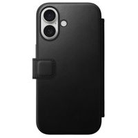 Nomad Modern Leather Folio Klapphülle Apple iPhone 16 - Schwarz