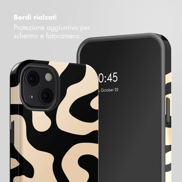 Selencia Vivid Rückabdeckung mit MagSafe Apple iPhone 13 - Art Wave Black