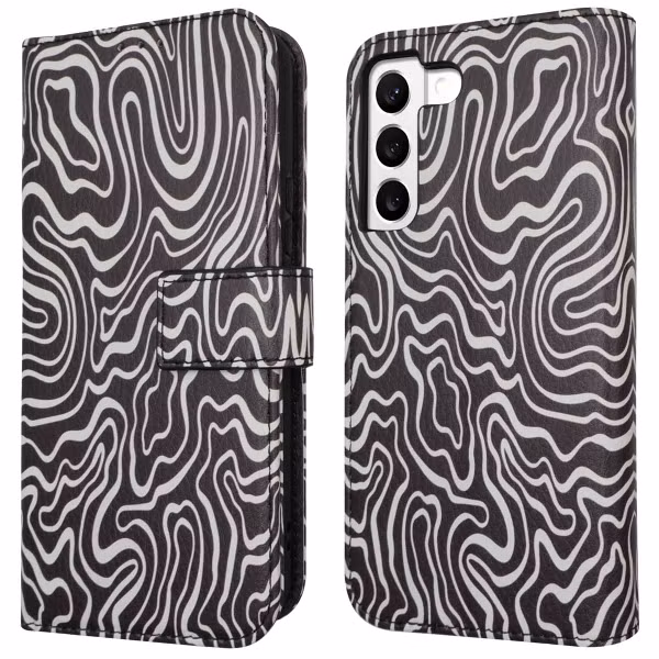 imoshion Design Klapphülle Samsung Galaxy S22 - Black And White