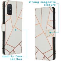 imoshion Design TPU Klapphülle Samsung Galaxy A71 - White Graphic