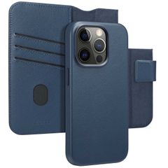 Accezz 2-in-1 Klapphülle aus Leder mit MagSafe für das iPhone 15 Pro - Nightfall Blue