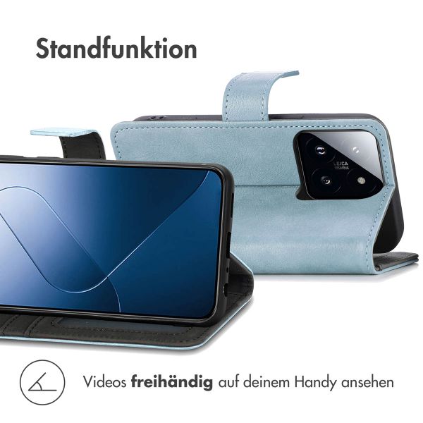 imoshion Luxuriöse Klapphülle Xiaomi 14T - Hellblau