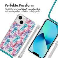 imoshion Design Hülle mit Band Apple iPhone 13 - Jellyfish Watercolor