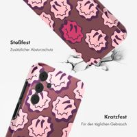 Selencia Vivid Back Cover Samsung Galaxy A15 (5G) - Wavy Smiley Pink