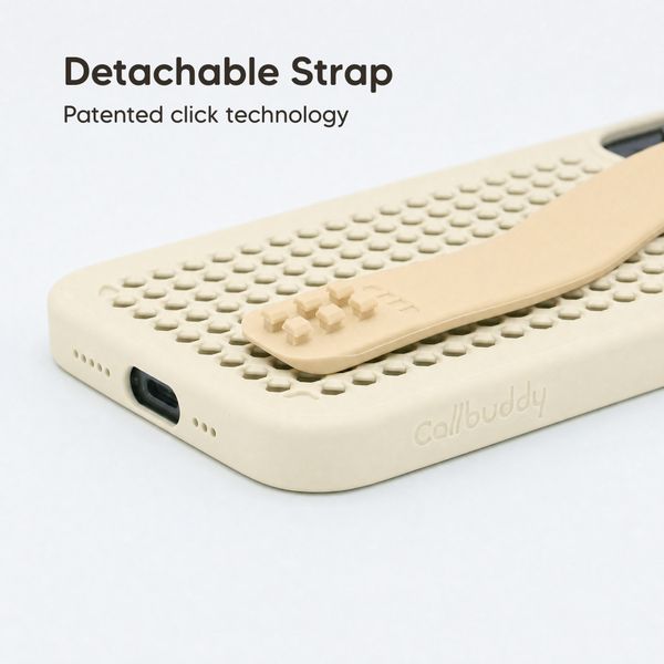 Callbuddy Hülle mit Strap Apple iPhone 17e / 16e / 15 / 14 / 13 - Sand Glow