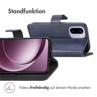 imoshion Luxuriöse Klapphülle OnePlus 15R - Dunkelblau