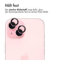 imoshion 2er-Pack Objektivschutz für Kamera für das Apple iPhone 15 / 15 Plus - Pink