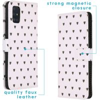 imoshion Design TPU Klapphülle Samsung Galaxy A51 - Hearts Allover White