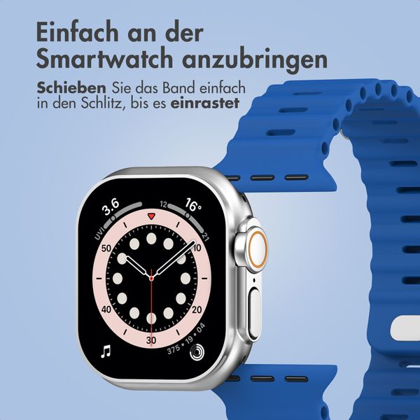 Accezz Ocean Armband für Apple Watch Series 1 - 9 / SE (38/40/41 mm) | Series 10 / 11 (42 mm) - Royal Blue