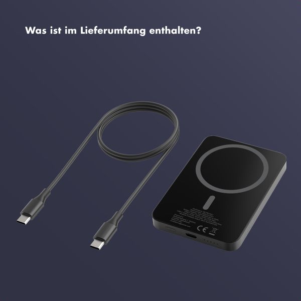 Selencia Vivid Powerbank 5.000 mAh - MagSafe und Qi2 - Black / Swirl Black