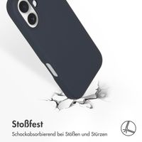 Accezz Liquid Silikoncase mit MagSafe für das iPhone 16 - Dunkelblau