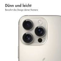imoshion 2er-Pack Objektivschutz für Kamera für das Apple iPhone 16 Pro / 16 Pro Max - Natural / Titanium