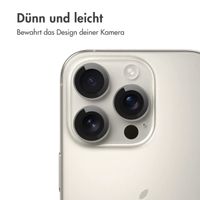 imoshion 2er-Pack Objektivschutz für Kamera für das iPhone 16 Pro / 16 Pro Max - Natural / Titanium