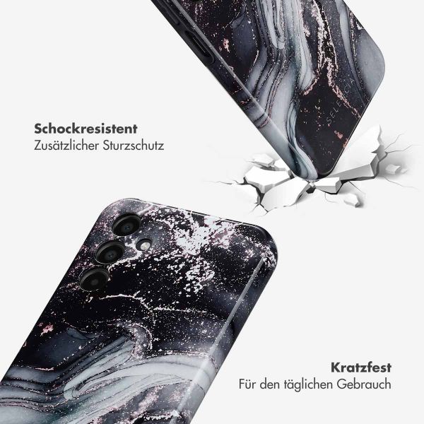 Selencia Vivid Back Cover Samsung Galaxy A15 (5G/4G) - Chic Marble Black
