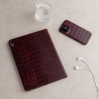 Selencia Croco Klaphülle Samsung Galaxy Tab A11 Plus / A9 Plus - Burgundy
