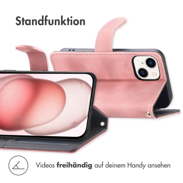 imoshion Klapphülle mit Kordel für das iPhone 15 - Rosa