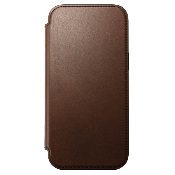 Nomad Modern Leather Folio Klapphülle Apple iPhone 16 Pro Max - Braun