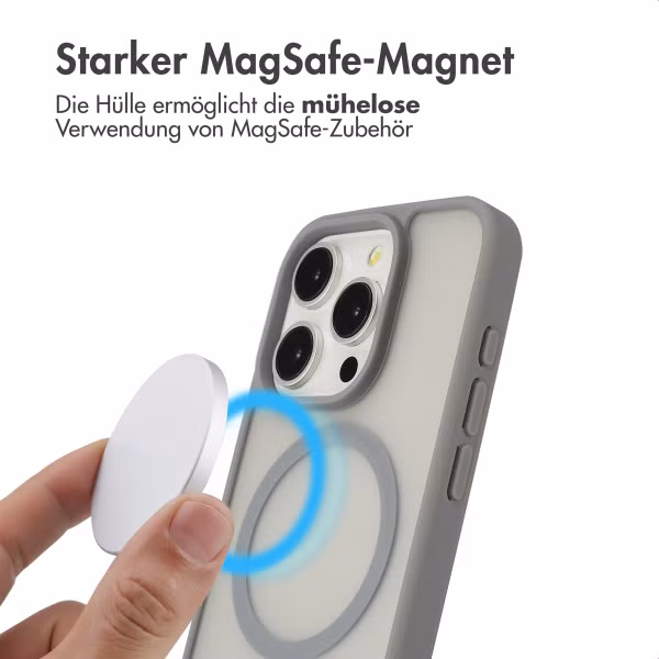 imoshion Color Guard Back Cover mit MagSafe Apple iPhone 15 Pro - Grau