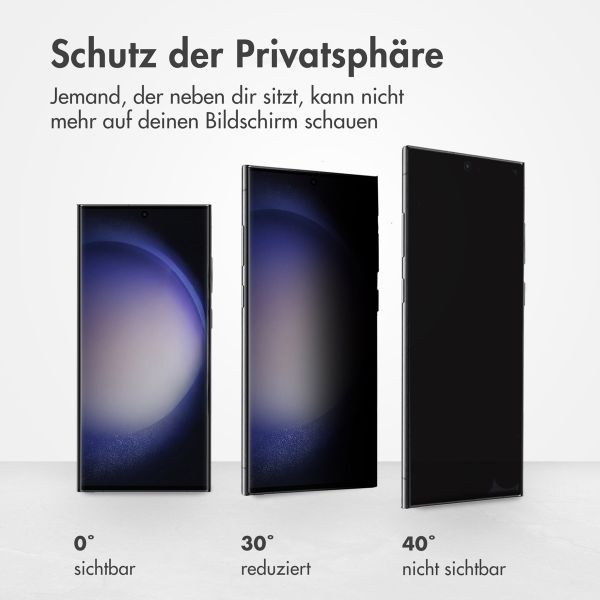 Accezz Privacy Displayschutz aus gehärtetem Glas Samsung Galaxy S23 Ultra