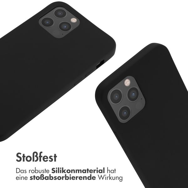 imoshion Silikonhülle mit Band für das iPhone 12 (Pro) - Schwarz