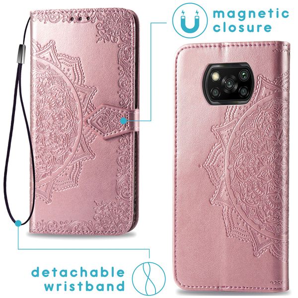 imoshion Mandala Klapphülle Xiaomi Poco X3 (Pro) - Rosé gold