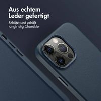 Accezz MagSafe Leather Backcover iPhone 14 Pro Max - Nightfall Blue