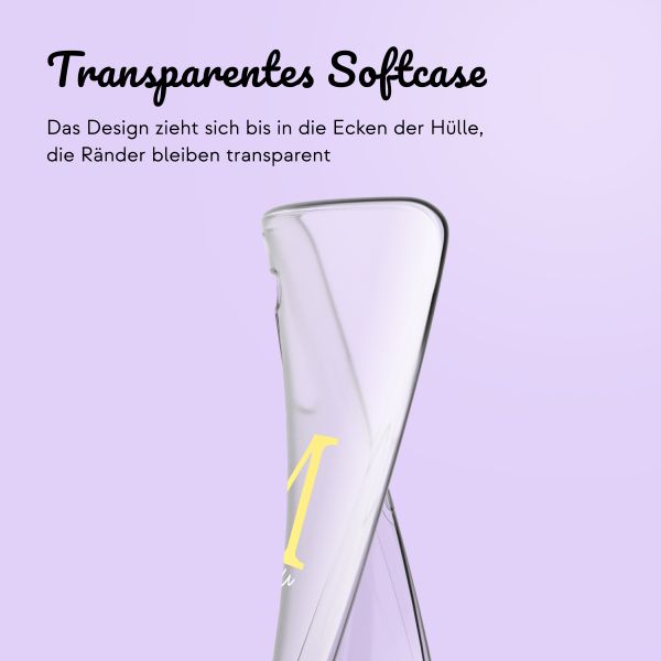 Personalisierte Hülle mit Namen iPhone 15 - Transparent