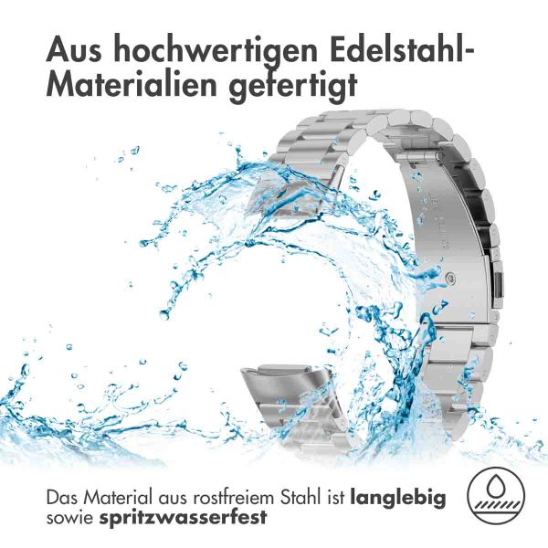 imoshion Edelstahlarmband für Fitbit Charge 5 - Silber