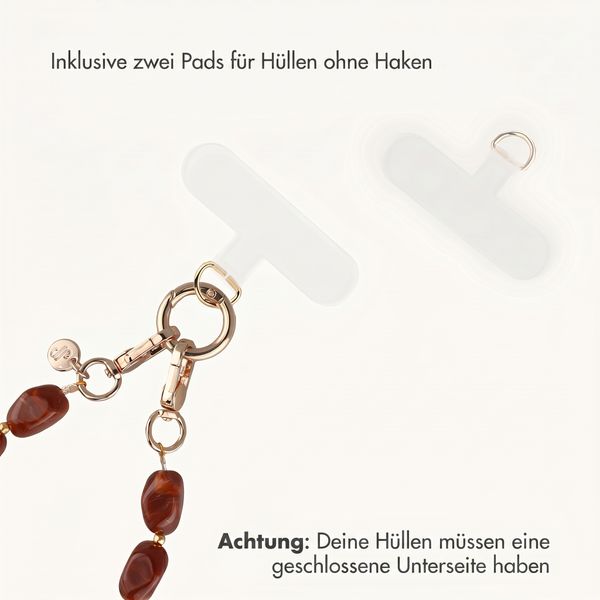 Selencia Satin Crush Handgelenkschlaufe - Brown