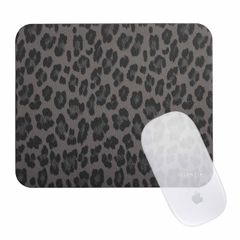 Selencia Sabi Kunstleder-Mauspad mit Leopardenmuster - 20 x 24 cm - Midnight Black