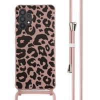 imoshion Silikonhülle design mit Band für das Samsung Galaxy A32 (4G) - Animal Pink