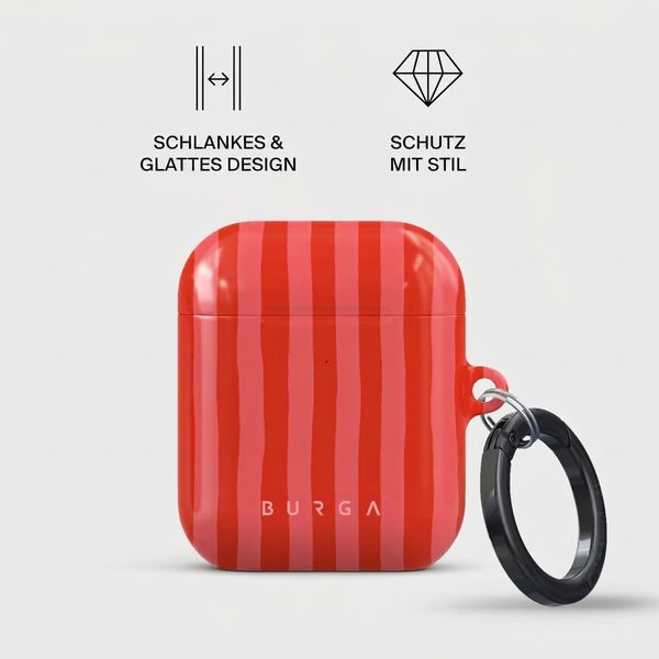 Burga Hardcase Hülle  Apple AirPods 1 / 2 - Pomegranate