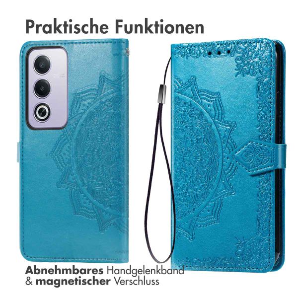 imoshion Mandala Klapphülle für das Oppo A40 & Oppo A40M & Oppo A60 (5G) - Türkis