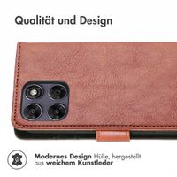 imoshion Luxuriöse Klapphülle Motorola Moto G77 - Braun