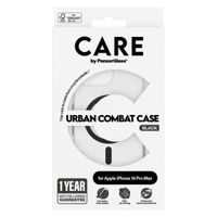 CARE by PanzerGlass Urban Combat Case MagSafe für das iPhone 16 Pro Max - Transparent / Schwarz