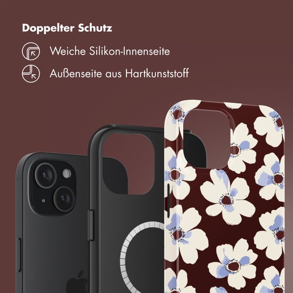 Selencia Vivid Rückabdeckung mit MagSafe Apple iPhone 15 - Choco Flower Pop