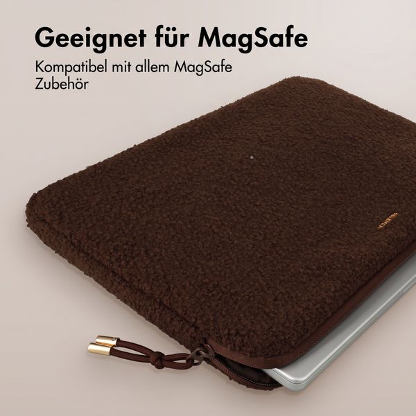 Selencia Teddy Laptop Hülle 13-14 Zoll - Laptop Sleeve - Choco Brown