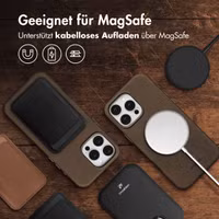 Accezz Vintage Leather Magsafe Backcover Apple iPhone 16 Pro Max - Rustic Brown